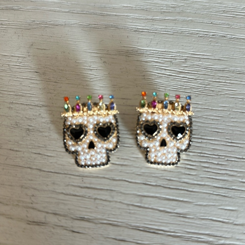 BaubleBar Sugar Skull Earrings